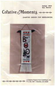 It is a cross stitch chart that is Halloween theme.  It is called Boo Banner by Creative Moments.