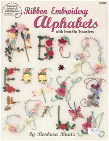 Ribbon Embroidery Alphabets with Iron on Transfers