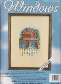 Mailboxes - is a Window picture.  It is a Cross stitch kit that includes 14 ct Aida, floss, needle, and a mat.  No frame.