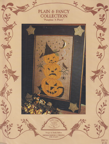 "Pumpkins A Plenty"    Plain & Fancy Collection.  Cross stitch chart by Homespun Elegance LTD