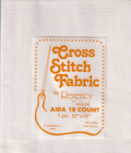 Aida 18 Cross Stitch Fabric Count  1 pc 12" x  18"