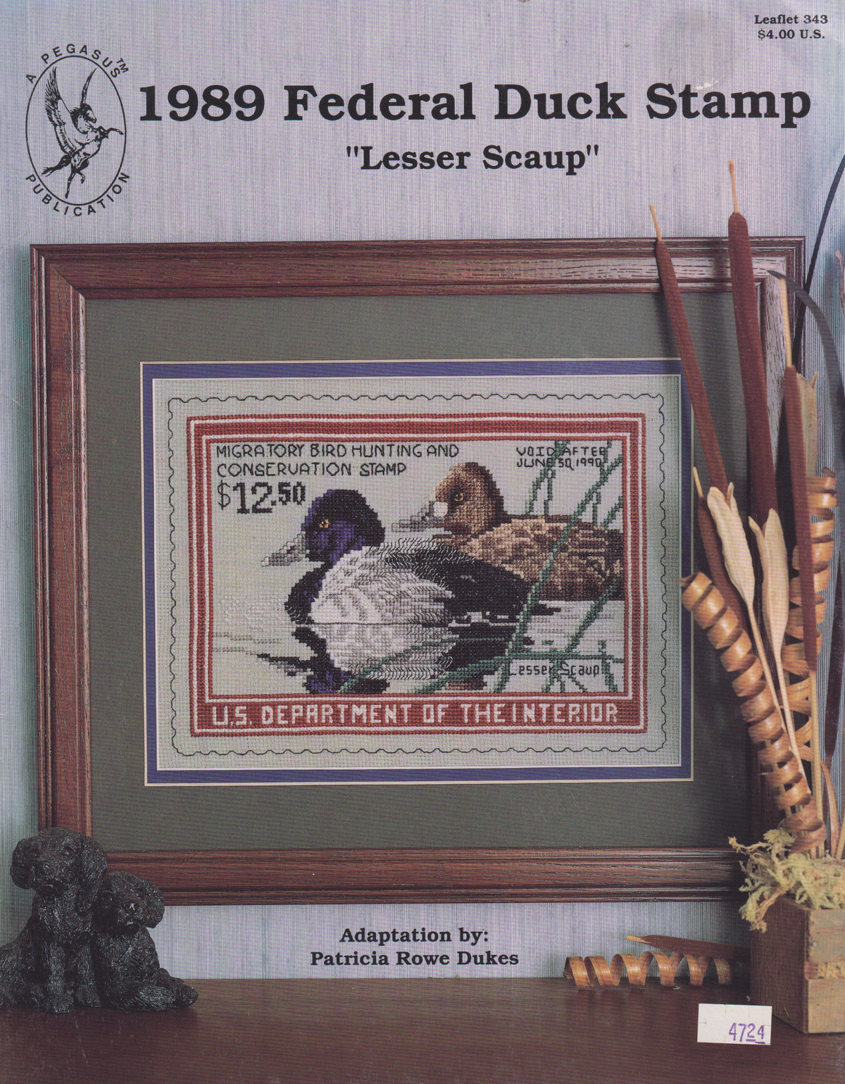 1989 Federal Duck Stamp  " Lesser Scaup"