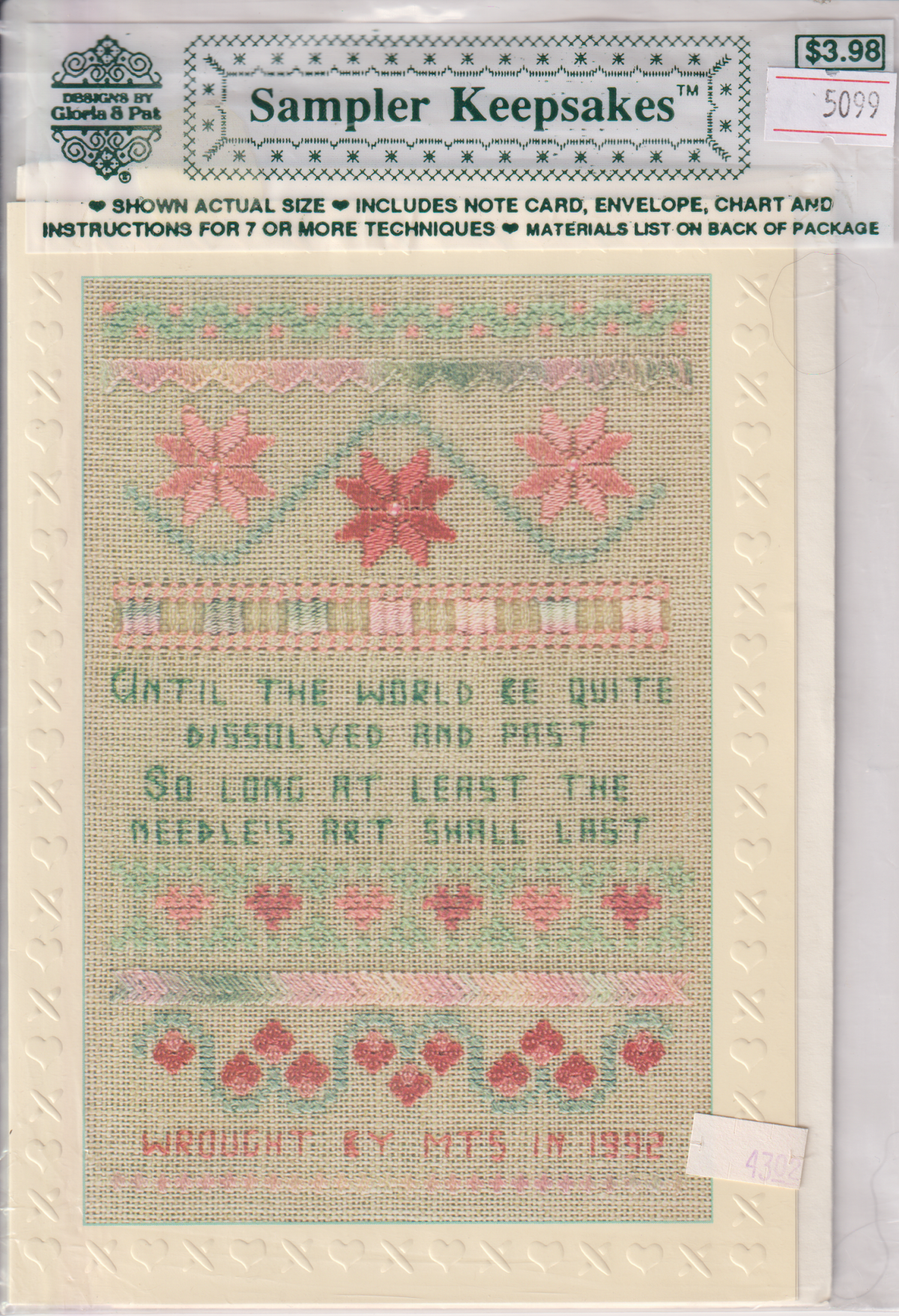 The Needle's Art SK-1  Sampler Keepsakes