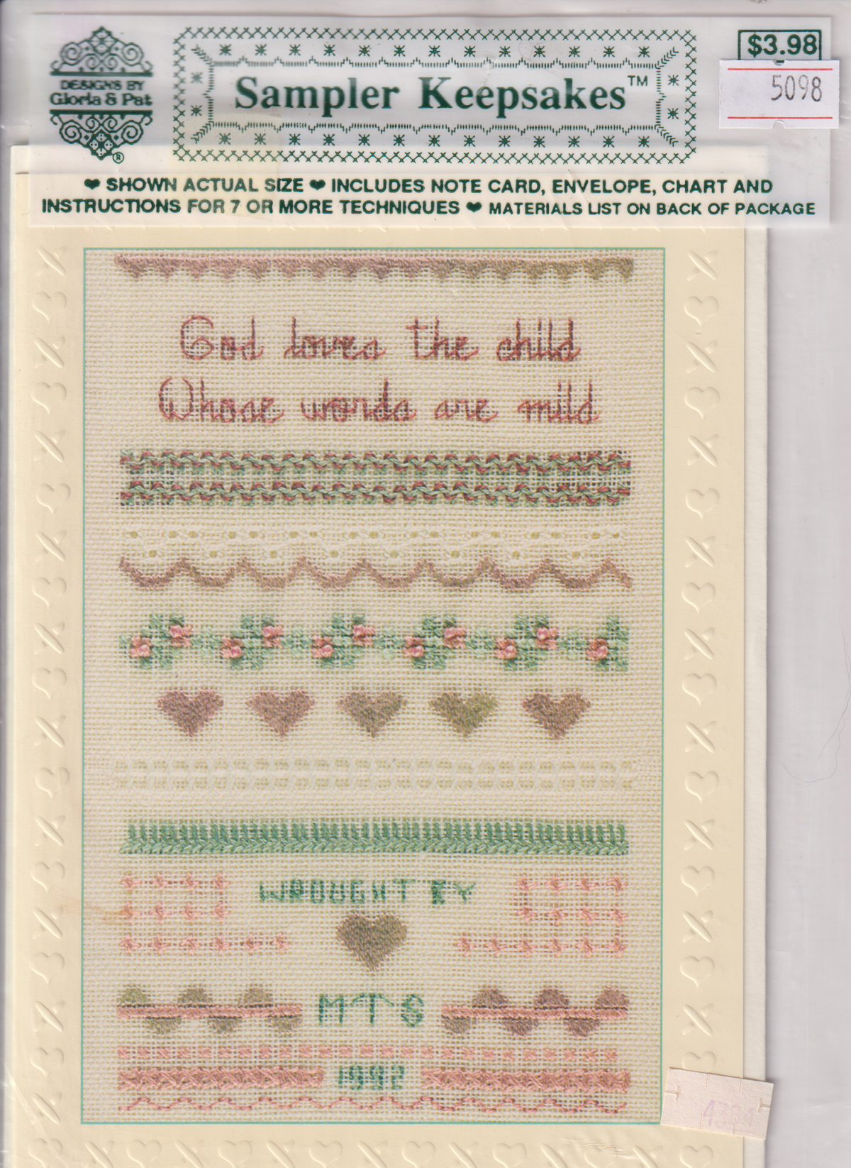 God Loves The Child  SK-2  Sampler Keepsakes
