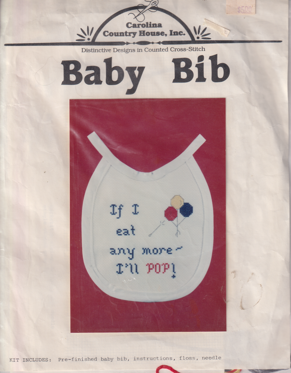 Baby Bib - If I eat any more I'll POP!